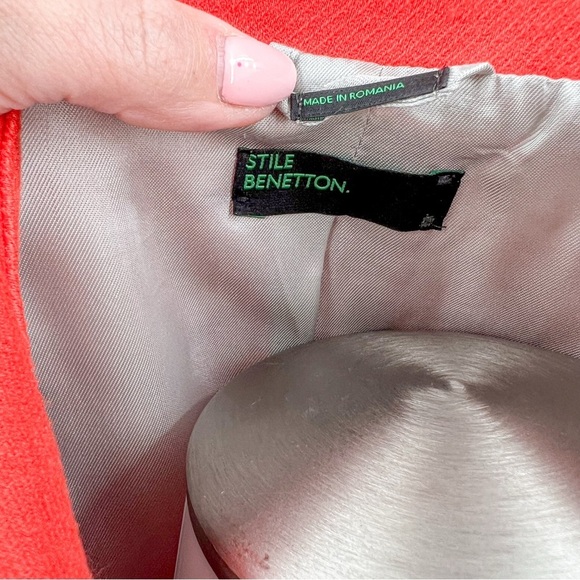 United Colors of Benetton Orange Pea Coat - Picture 4 of 8